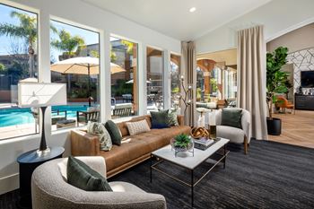 Living room with a couch and a table 